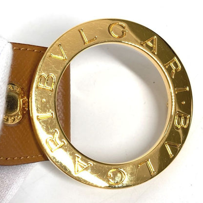 Bvlgari Belt Logo Leather Brown