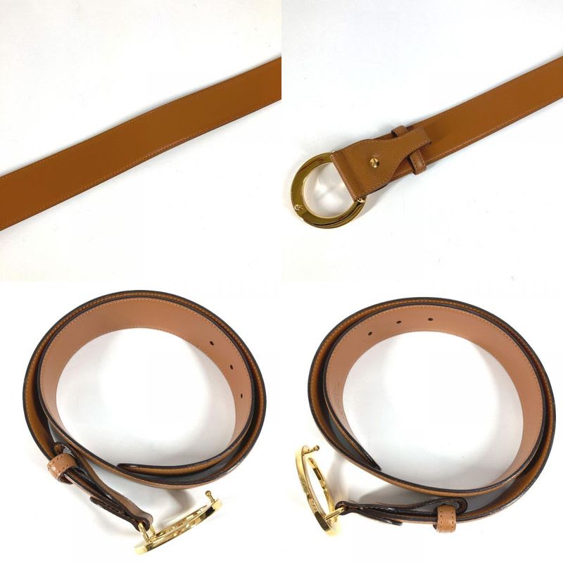 Bvlgari Belt Logo Leather Brown