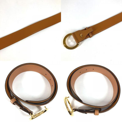 Bvlgari Belt Logo Leather Brown