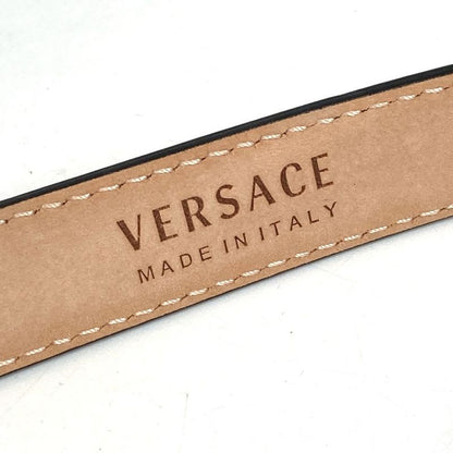 Versace Belt Medusa Logo Leather Red