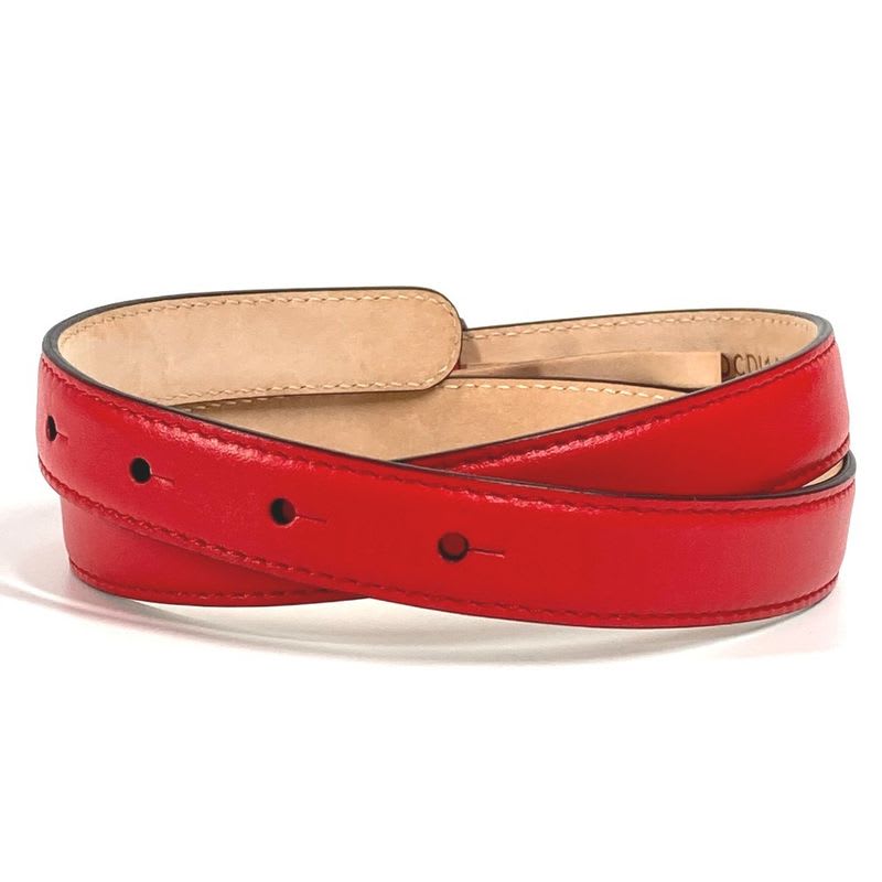 Versace Belt Medusa Logo Leather Red