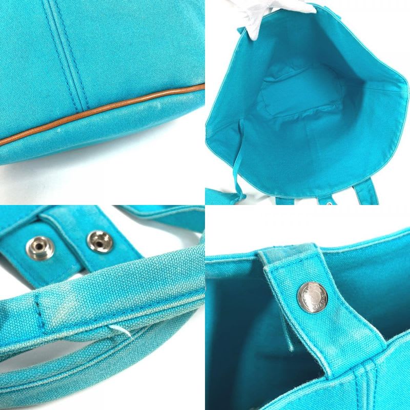 Hermes Handbag Panier De Plage PM Cotton Blue