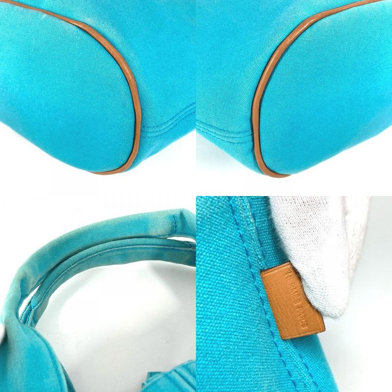 Hermes Handbag Panier De Plage PM Cotton Blue