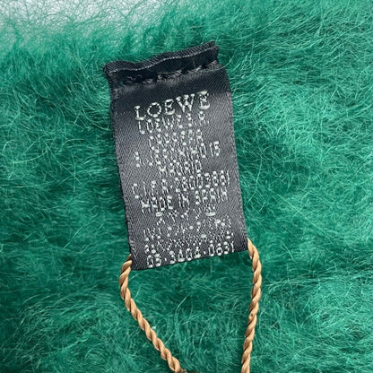 Loewe Muffler Mohair Leather Green Scarf