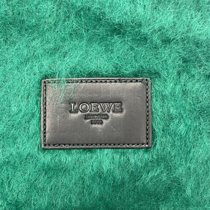 Loewe Muffler Mohair Leather Green Scarf