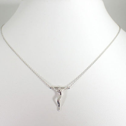 Tiffany & Co 925 Rosary Pendant Necklace J123-8