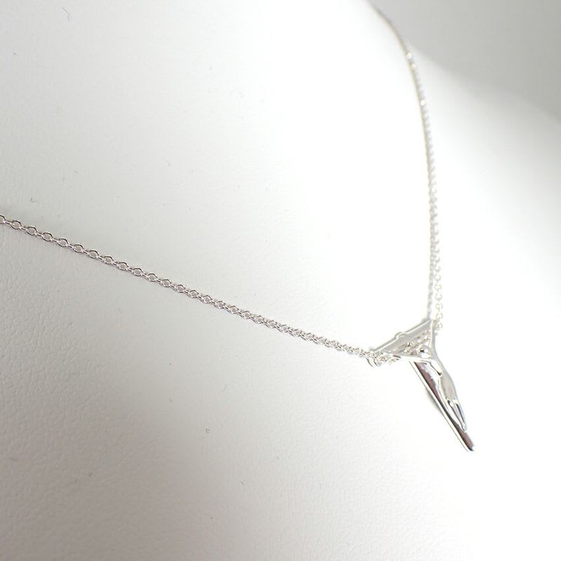 Tiffany & Co 925 Rosary Pendant Necklace J123-8