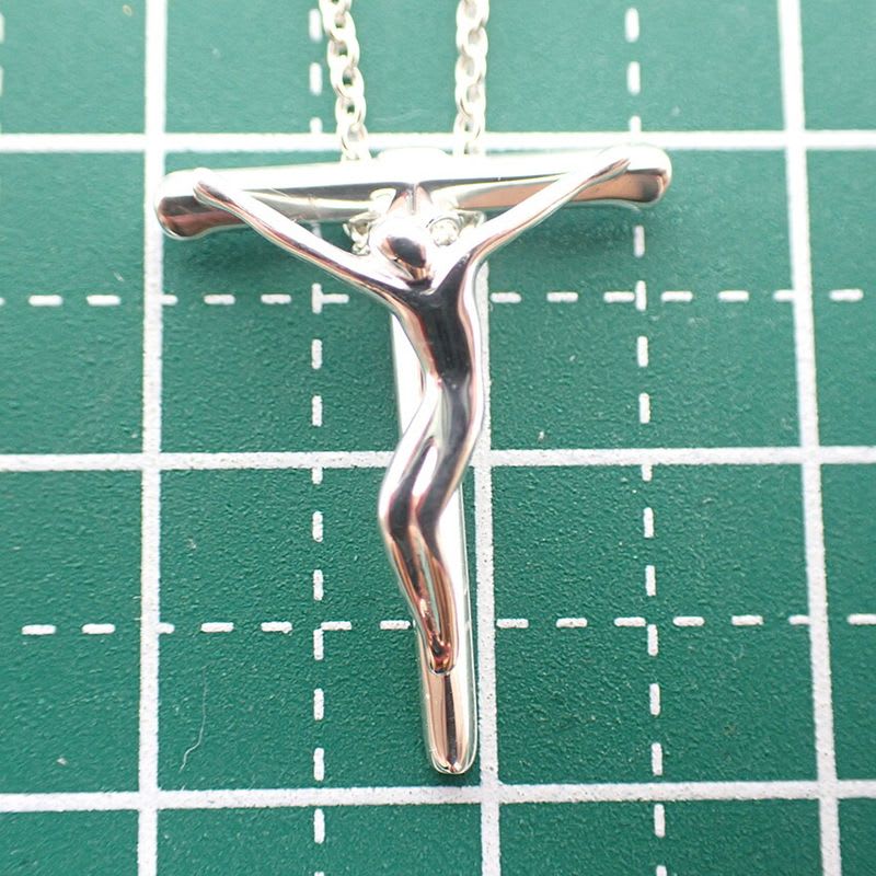 Tiffany & Co 925 Rosary Pendant Necklace J123-8