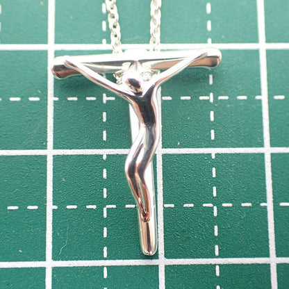 Tiffany & Co 925 Rosary Pendant Necklace J123-8