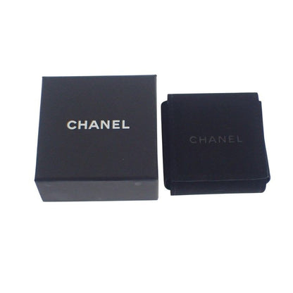 Chanel Coco Mark Earrings Metal Strass Gold Women's CC