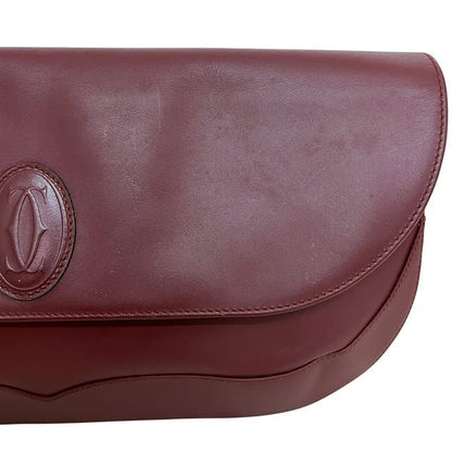 Cartier Clutch Bag Bordeaux Must Leather