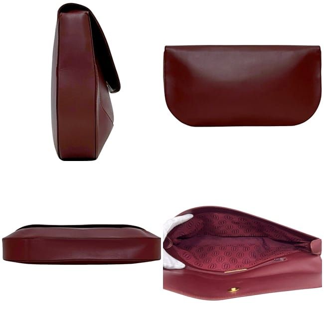 Cartier Clutch Bag Bordeaux Must Leather