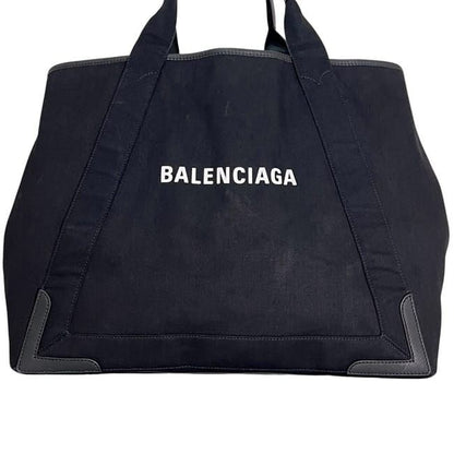 Balenciaga Tote Bag Navy Cabas M Black 339936