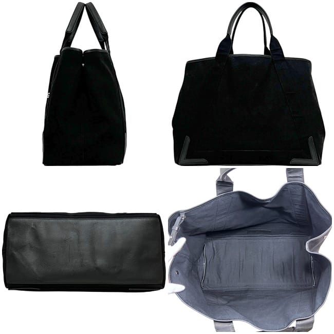 Balenciaga Tote Bag Navy Cabas M Black 339936