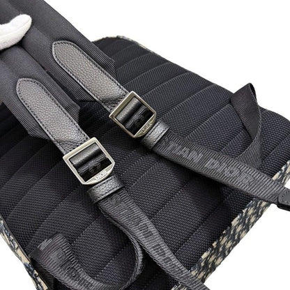 Christian Dior Backpack Saddle Black Beige Navy