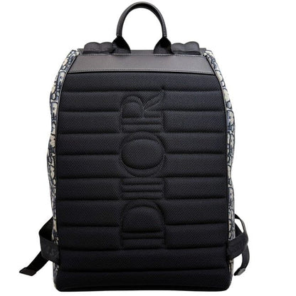Christian Dior Backpack Saddle Black Beige Navy