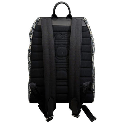 Christian Dior Backpack Saddle Black Beige Navy