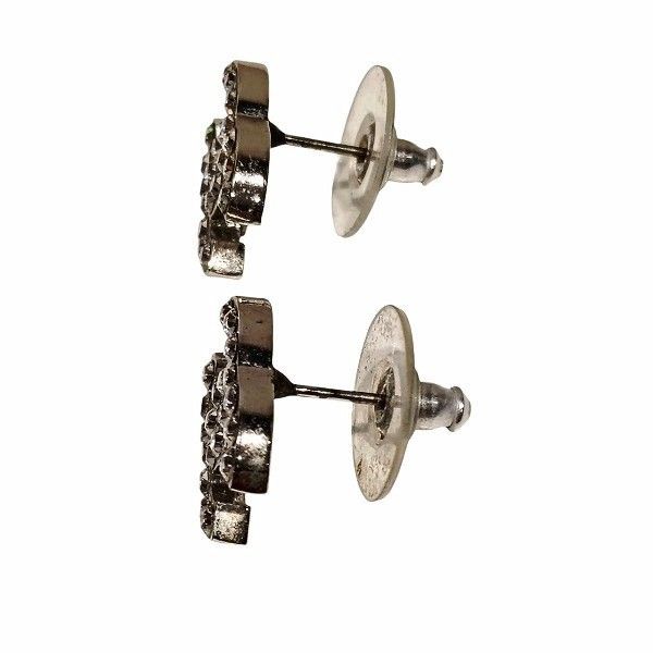 Chanel 05V Coco Mark Rhinestone Brand Accessories Earrings Ladies