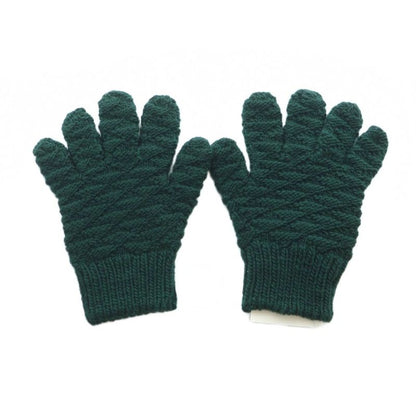 Bottega Veneta Gloves Wool Tag Gloves Logo S Green 670163 V10k0 • GY11 MQ