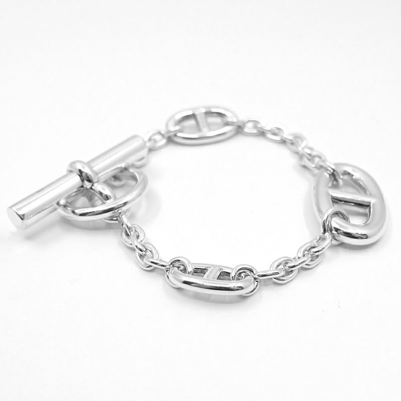 Hermes Bracelet Chaine D'ancre Farande Ag925 SV Silver Jewelry Ladies