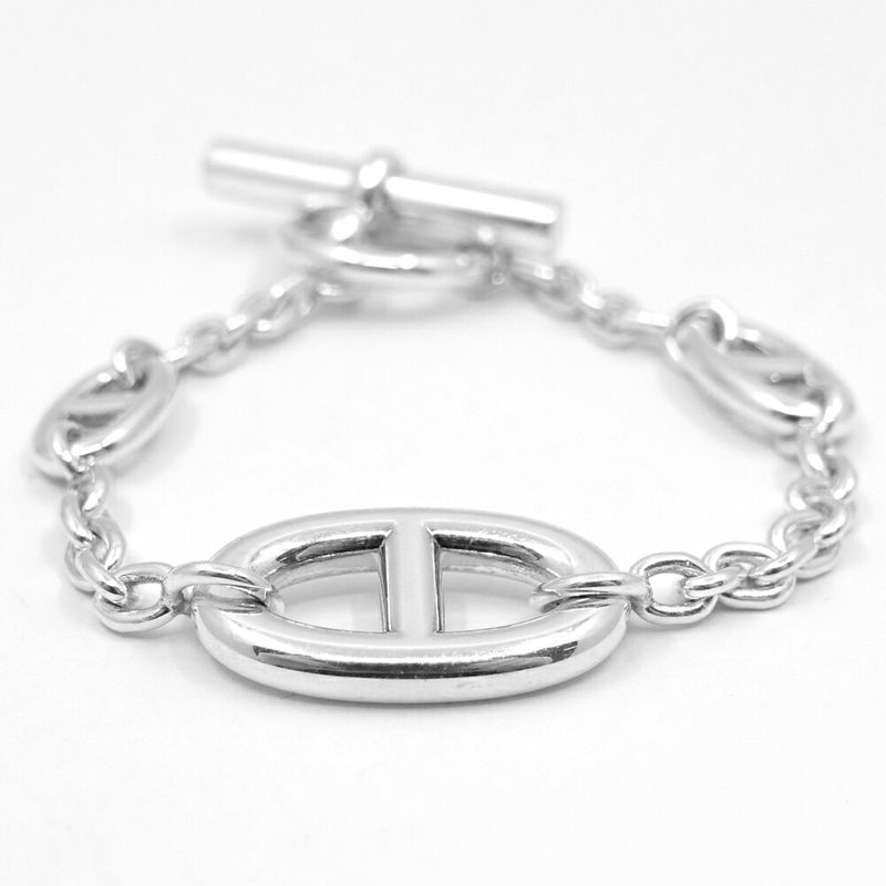 Hermes Bracelet Chaine D'ancre Farande Ag925 SV Silver Jewelry Ladies