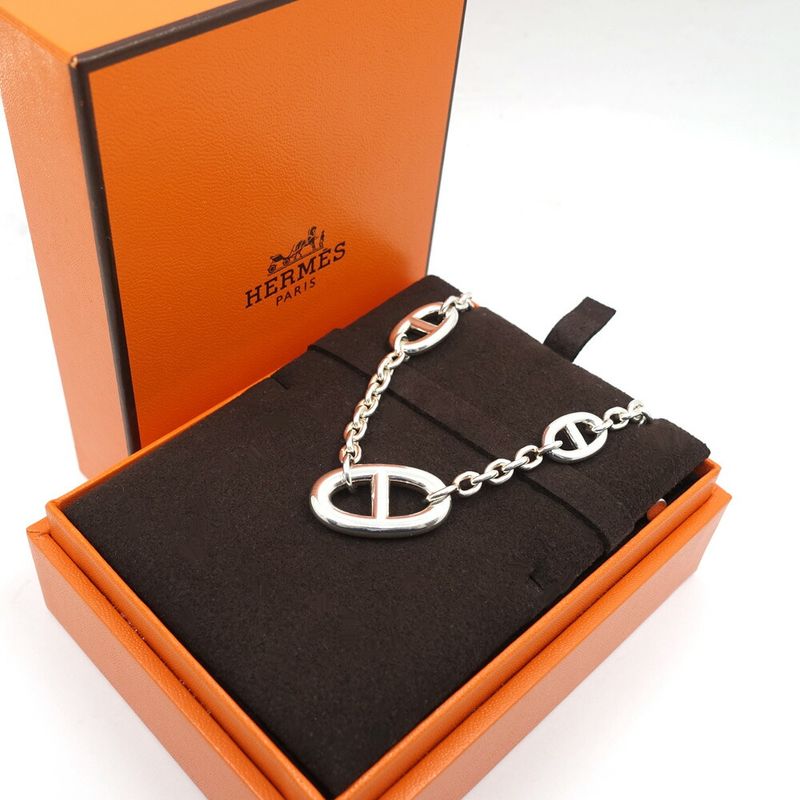 Hermes Bracelet Chaine D'ancre Farande Ag925 SV Silver Jewelry Ladies