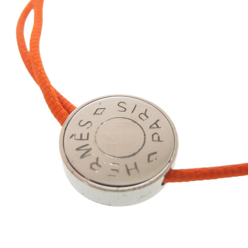 Hermes Serie Code Bracelet Metal Orange 0534