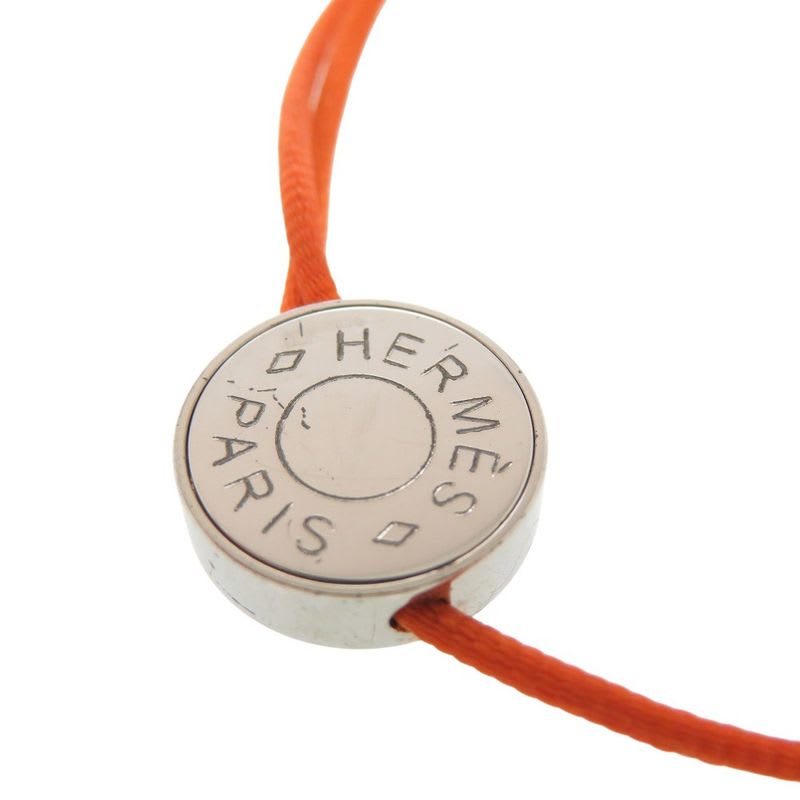 Hermes Serie Code Bracelet Metal Orange 0534