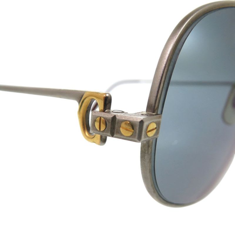 Cartier Santos Sunglasses Metal Silver 0236