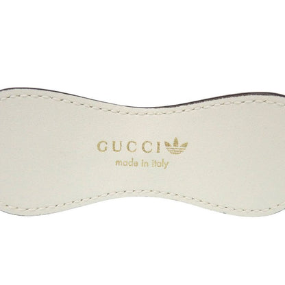 Gucci Adidas Horsebit 625854 Leather White Belt White 0608 Gucci