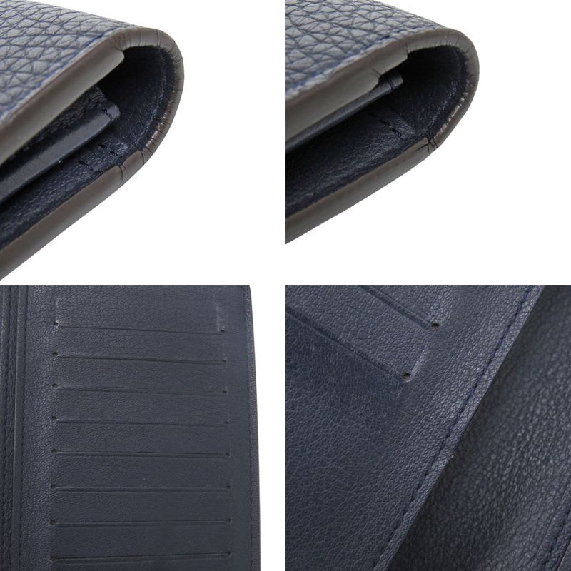 Louis Vuitton Portefeuille Plaza Taurillon Leather Ocean Navy Long