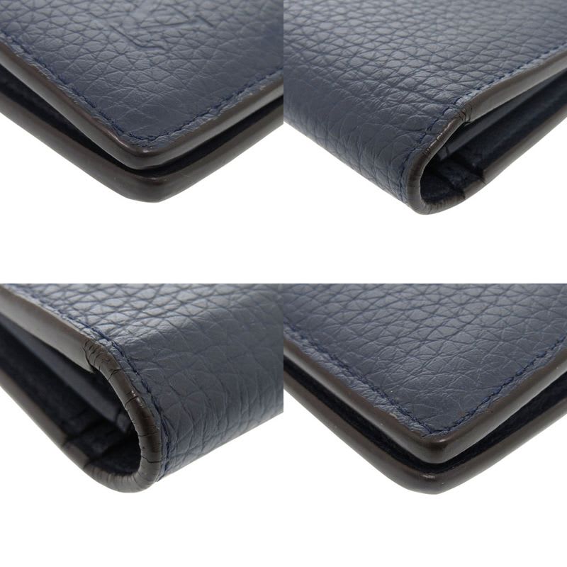 Louis Vuitton Portefeuille Plaza Taurillon Leather Ocean Navy Long