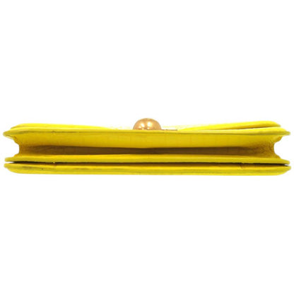 Bottega Veneta The Classic Matte Croco Yellow Shoulder Bag 0341