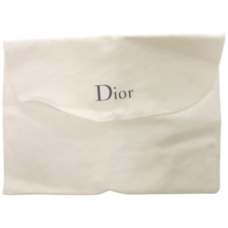 Christian Dior Card Holder Polka Dot Chain Dioramour 33 Ma0260 Leather Ivory