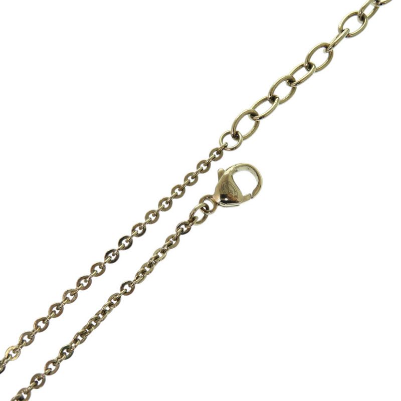 Chanel Cocomark Mirror Ball Metal Rhinestone Red Necklace 0463