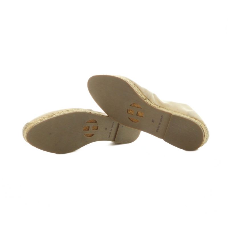 Hermes Espadrilles Slip-on Canvas Logo Star 36 23-23.5 cm Beige GY11