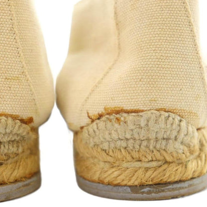Hermes Espadrilles Slip-on Canvas Logo Star 36 23-23.5 cm Beige GY11