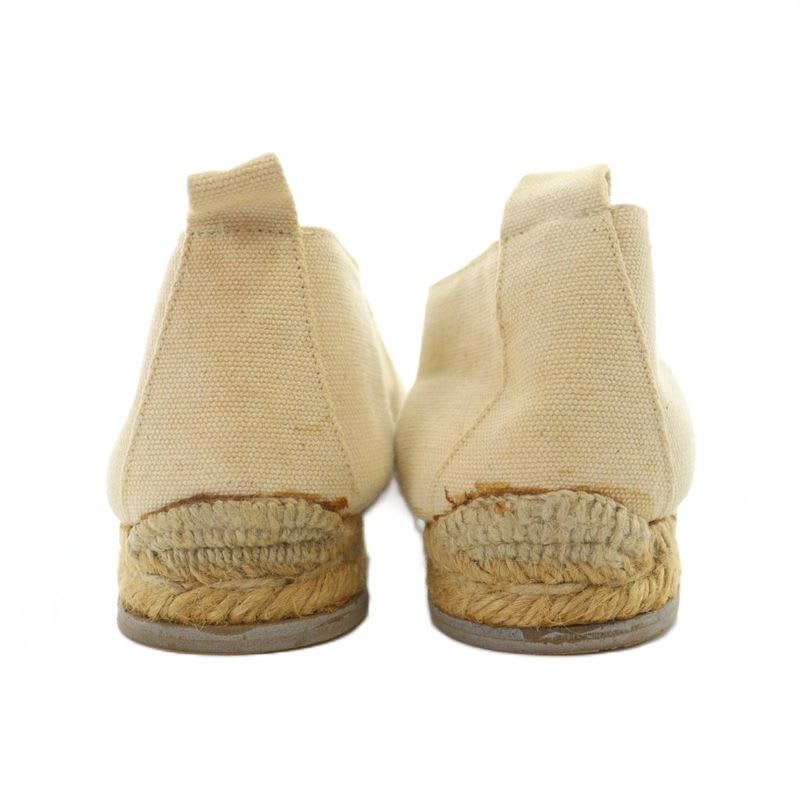 Hermes Espadrilles Slip-on Canvas Logo Star 36 23-23.5 cm Beige GY11