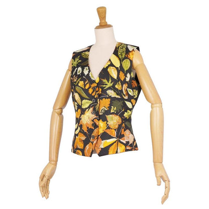 Hermes Vest Margiela Period Gilet All-over Pattern Silk Top