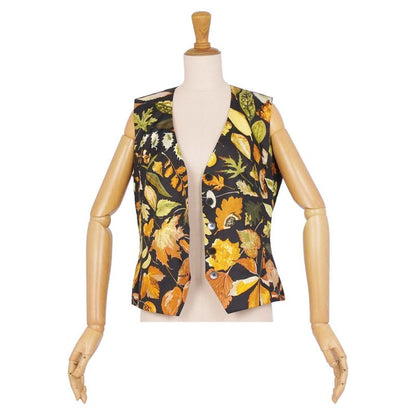 Hermes Vest Margiela Period Gilet All-over Pattern Silk Top