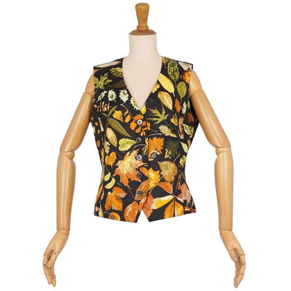 Hermes Vest Margiela Period Gilet All-over Pattern Silk Top