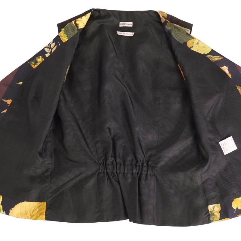 Hermes Vest Margiela Period Gilet All-over Pattern Silk Top