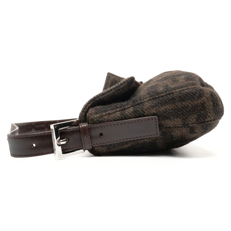 Fendi Shoulder Bag Wool Knit Mamma Bucket
