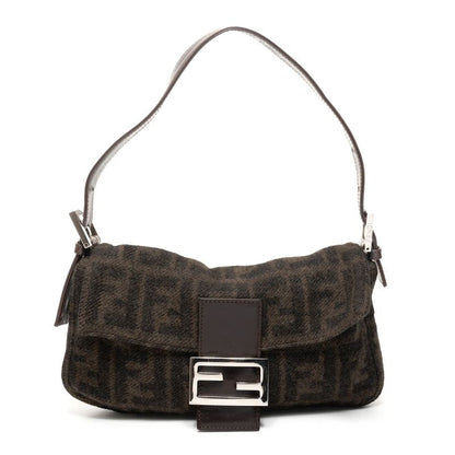 Fendi Shoulder Bag Wool Knit Mamma Bucket