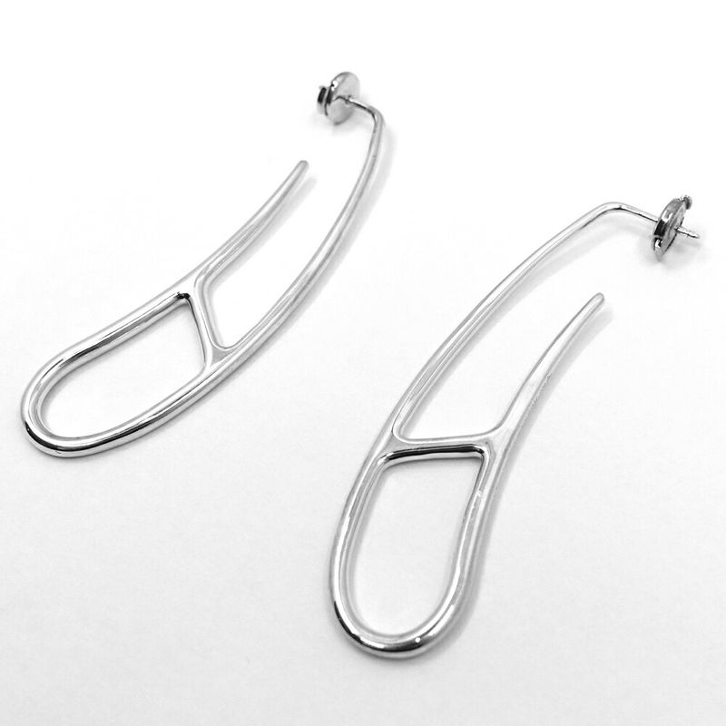 Hermes Chaine D'ancre Punk Earrings Ag925 SV Silver - Pair Women's
