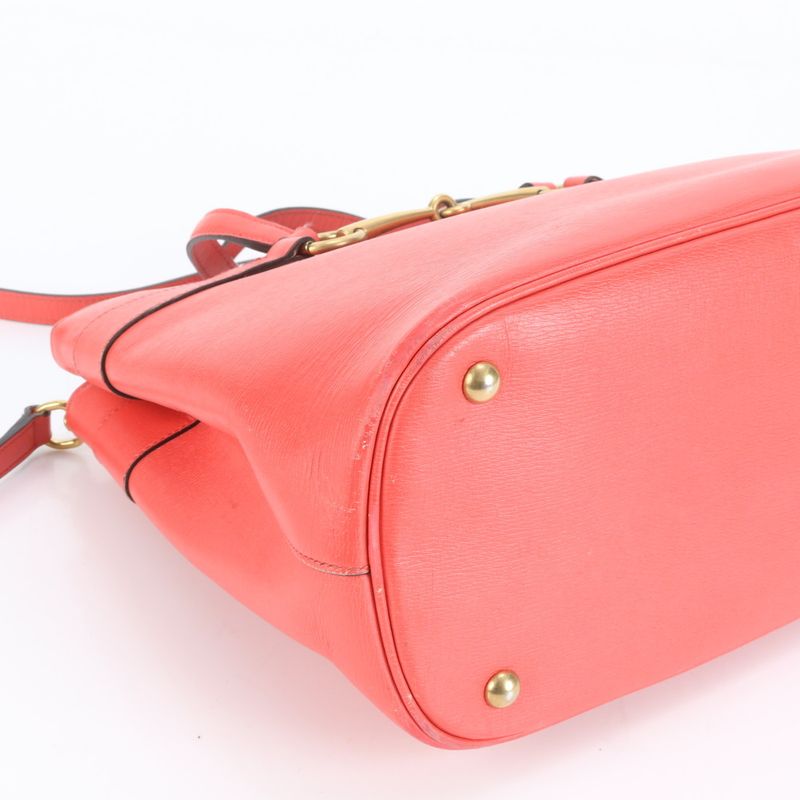 Gucci Horsebit 319795 Leather 2WAY Tote Bag Crossbody Shoulder Hand Gold