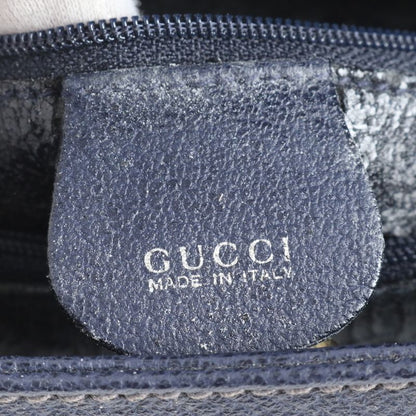 Vintage Old Gucci Bamboo Diana 002 1186 0260 Leather Tote Bag Hand Navy Ladies