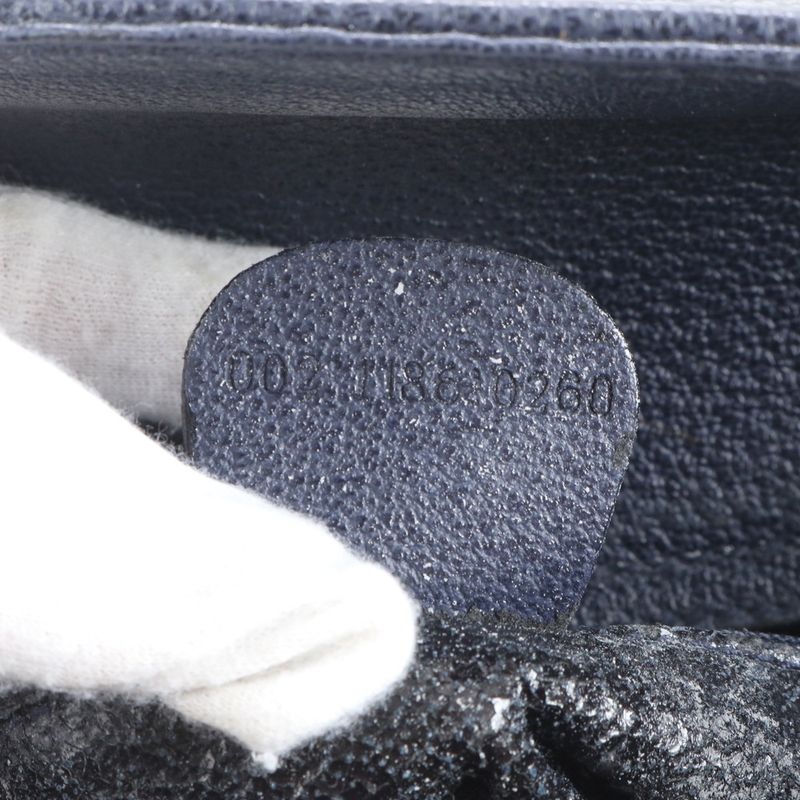 Vintage Old Gucci Bamboo Diana 002 1186 0260 Leather Tote Bag Hand Navy Ladies