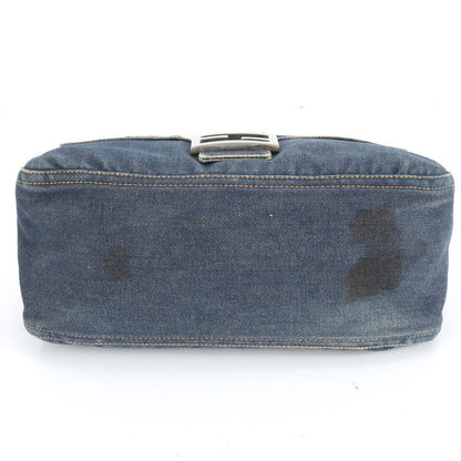Fendi Denim Mamma Baguette Leather Shoulder Bag Shoulder One Shoulder Tote Hand