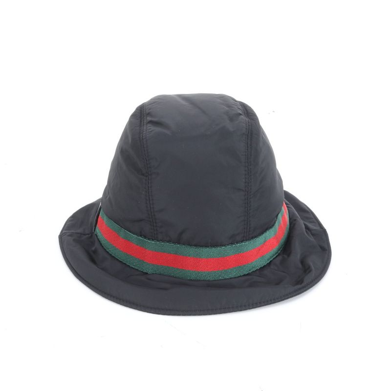 Gucci Sherry Line Bucket Hat Bucket Hat Fashion Leather Black Men's RRE Df7-10
